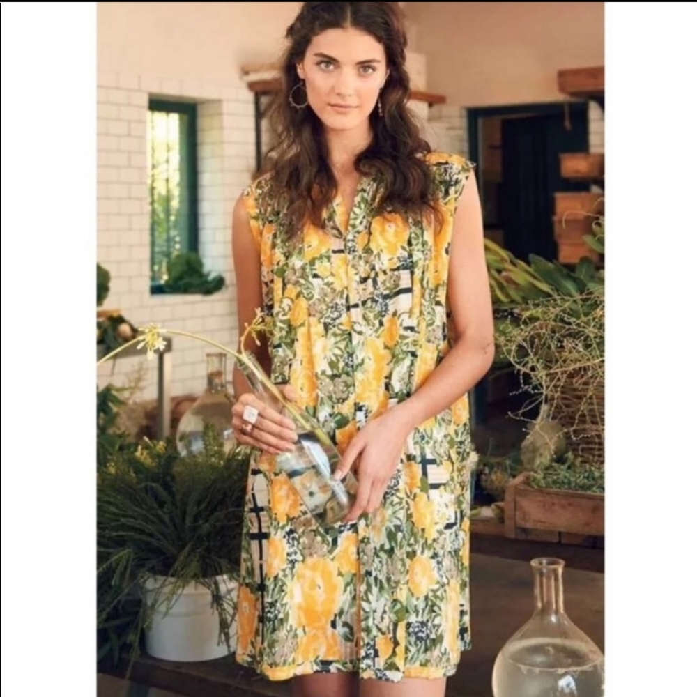 Anthropologie Porridge Arboretum Rose Floral dress xs